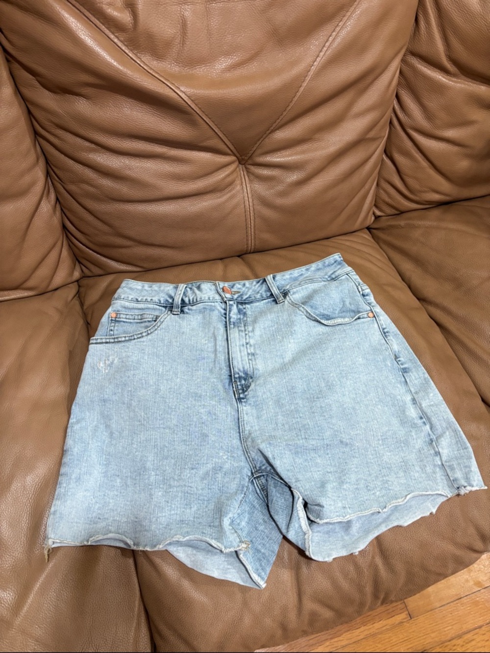 Gibson Latimer Light Blue Denim Cutoff Shorts